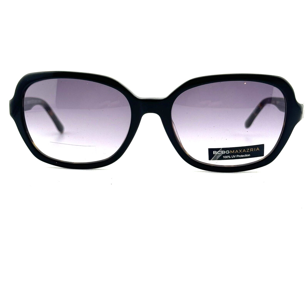 BCBGMAXAZRIA Ecstatic Black Laminate Plastic Sunglasses‎ Frame 55-18-130 H13408